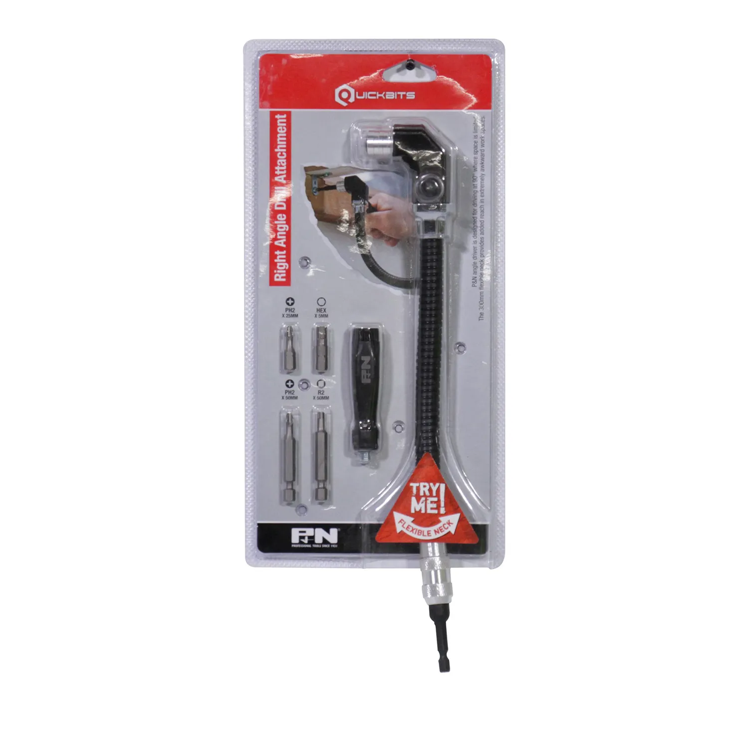 P&N Flexible Right Angle Drill Attachment Set 5 Piece