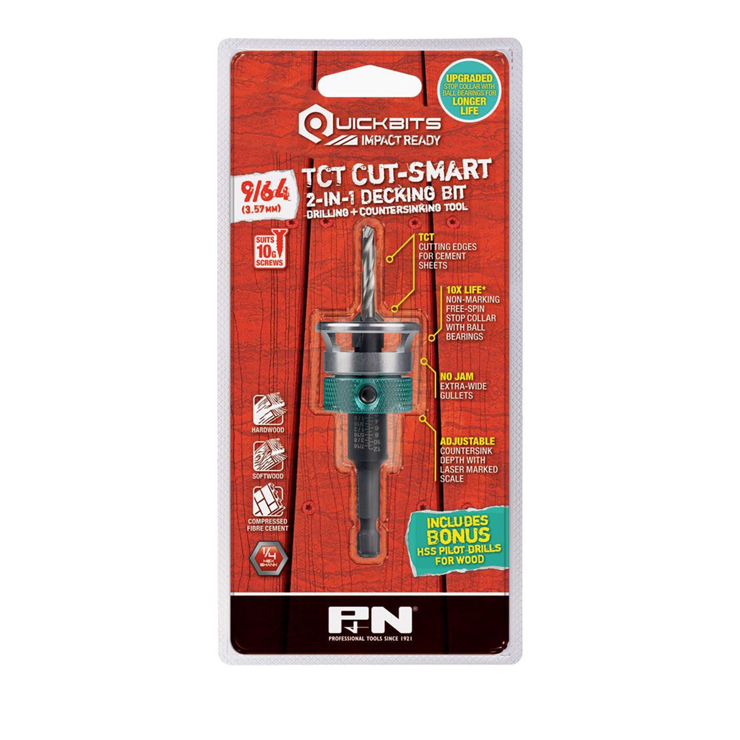 P&N Quickbit Smart Countersink Drill Bit Bowens