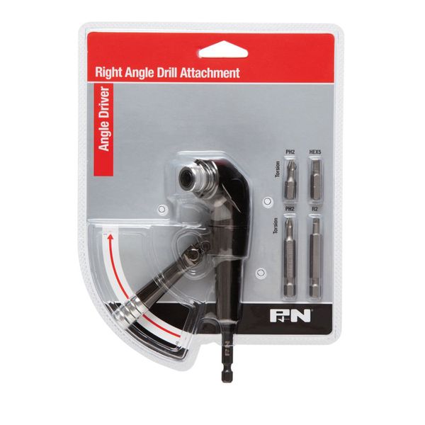 P&N 107ADF300 Right Angle Drill Adaptors 1/4 Mini Flexible - 5 Piece