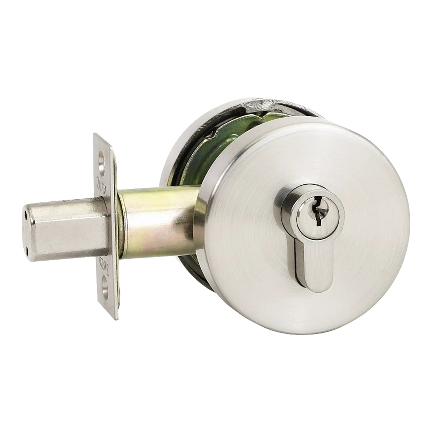 Zanda Triad Round Slimline Deadbolts Brushed Nickel