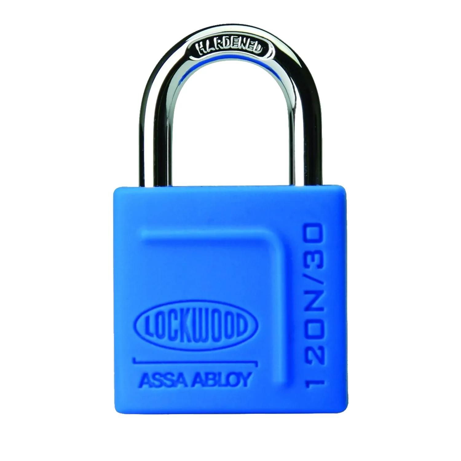 Lockwood 120N Series Padlock with Shackle & Silicon Jacket Light Blue