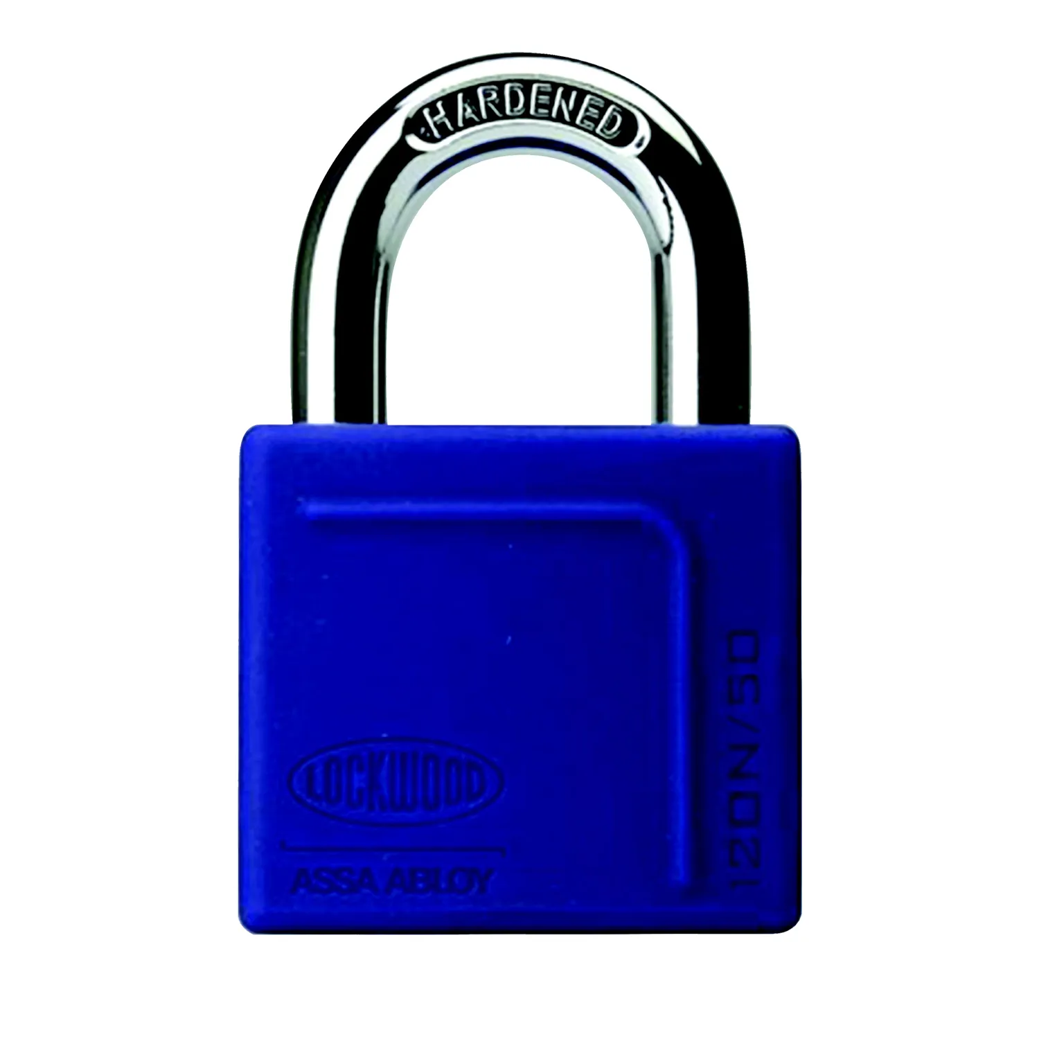 120N50132DP_01_01_133de2880aeb76df7d7fb085516b5aaabd99be56_120N50132DP_1 Lockwood 120N Series Padlock with Shackle & Silicon Jacket Dark Blue