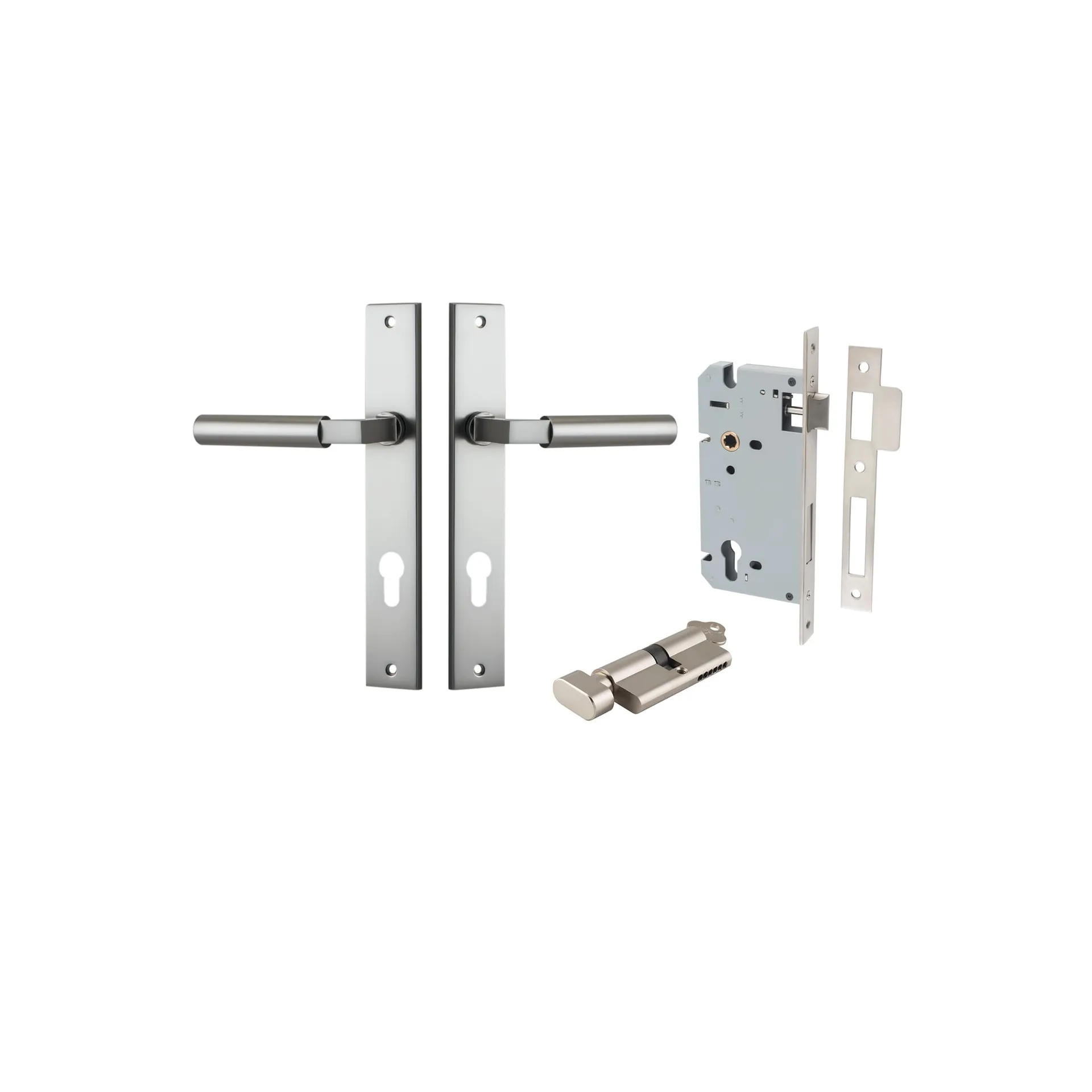 Iver Berlin Entry Leverset with Rectangular Backplate