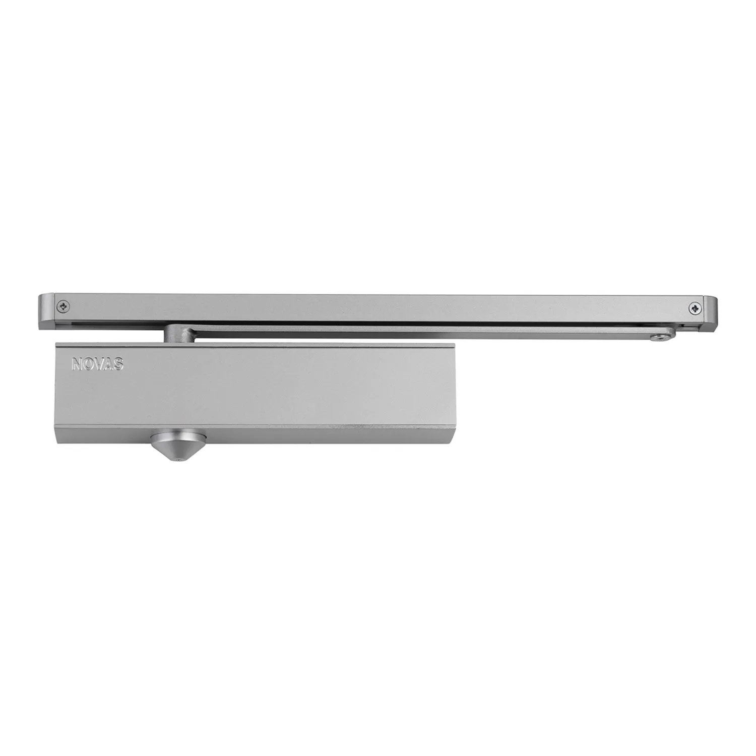 Novas 1500 Series Slide Arm 2-4 Door Closer with Adjustable Back Check Silver