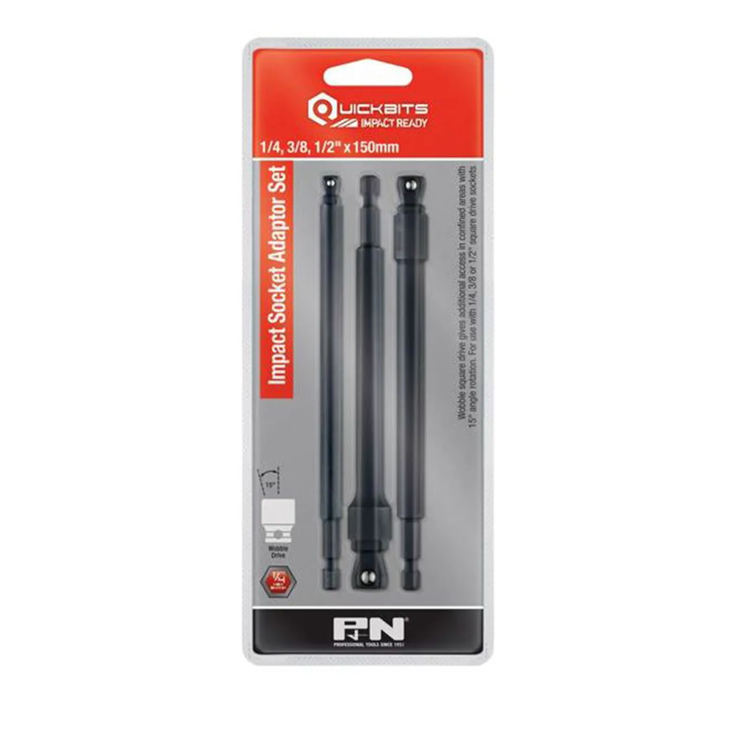 150PASET3_01_01_8eb899050cbea501211c174091685c36d9313cec_150PASET3_1 P&N Quickbits Drill Impact Socket Adaptor 3 Piece Set