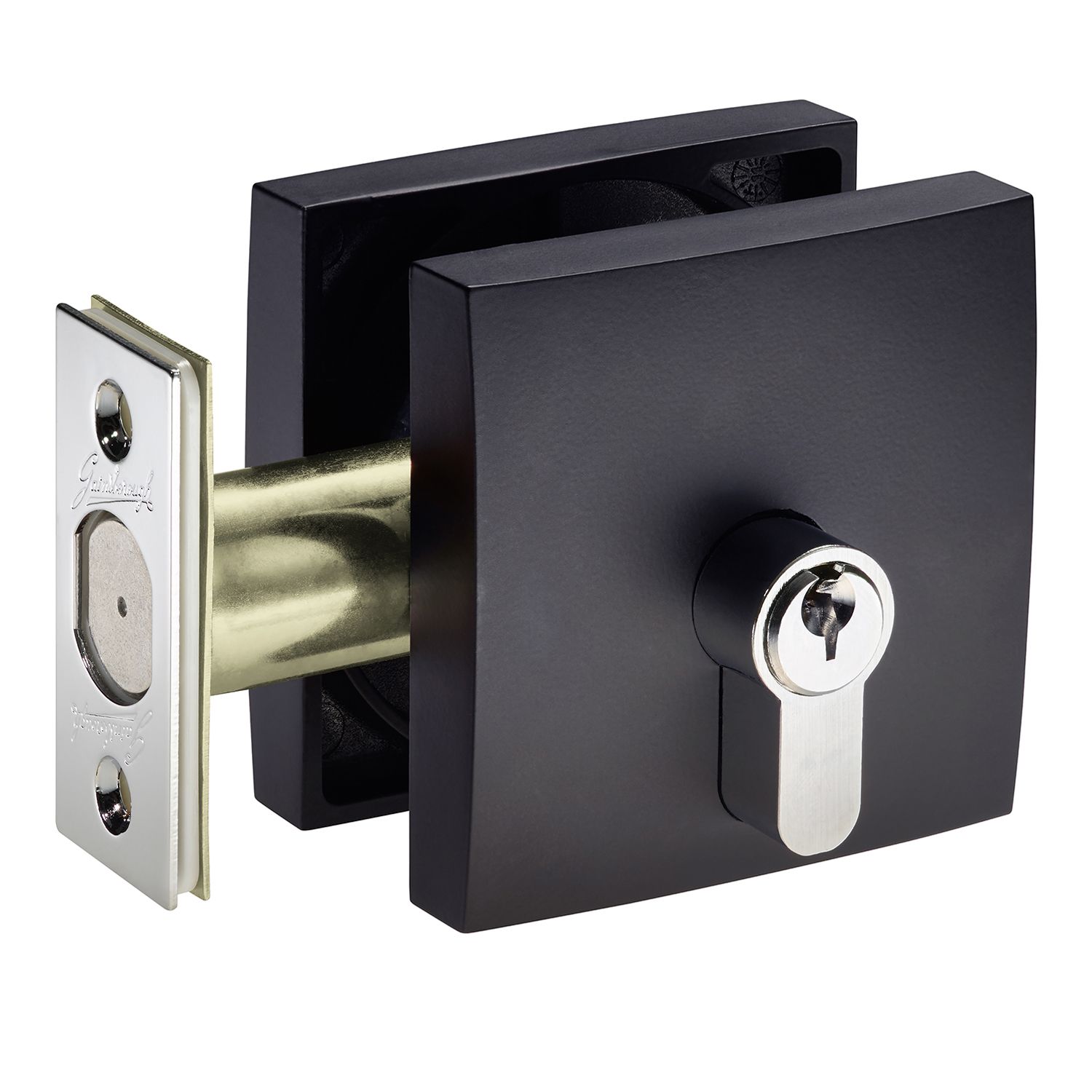 Gainsborough G2 Series Deadbolt Square Matt Black Bowens