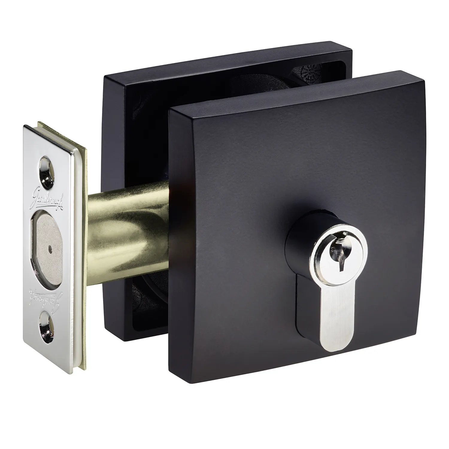 Gainsborough G2 Series Deadbolt Smooth Square Matt Black