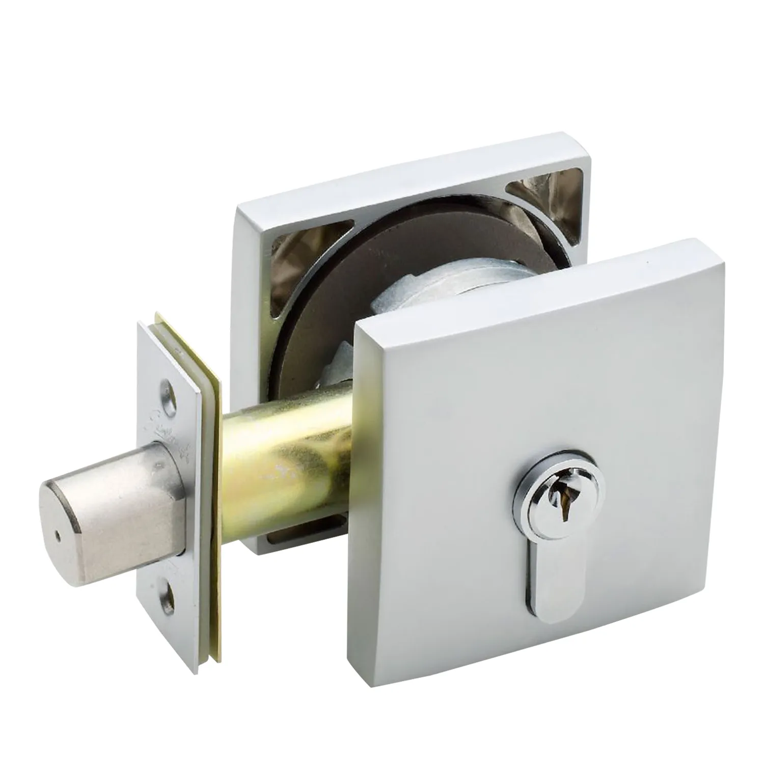 Gainsborough G2 Series Deadbolt Smooth Square Satin Chrome
