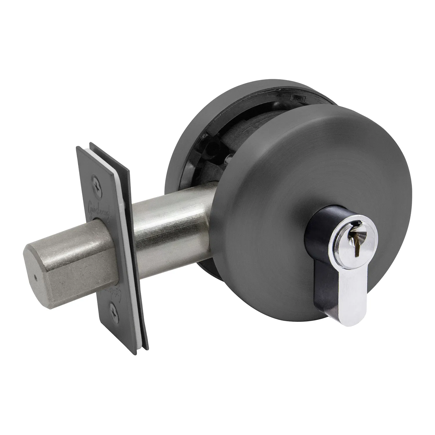 Gainsborough Neue Series Deadbolt Smooth Round Satin Graphite