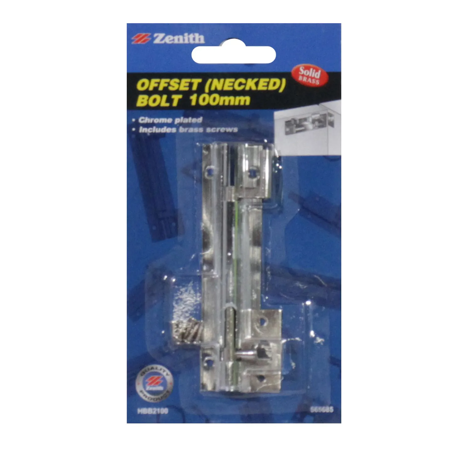 Zenith® Offset Bolt Chrome Plated
