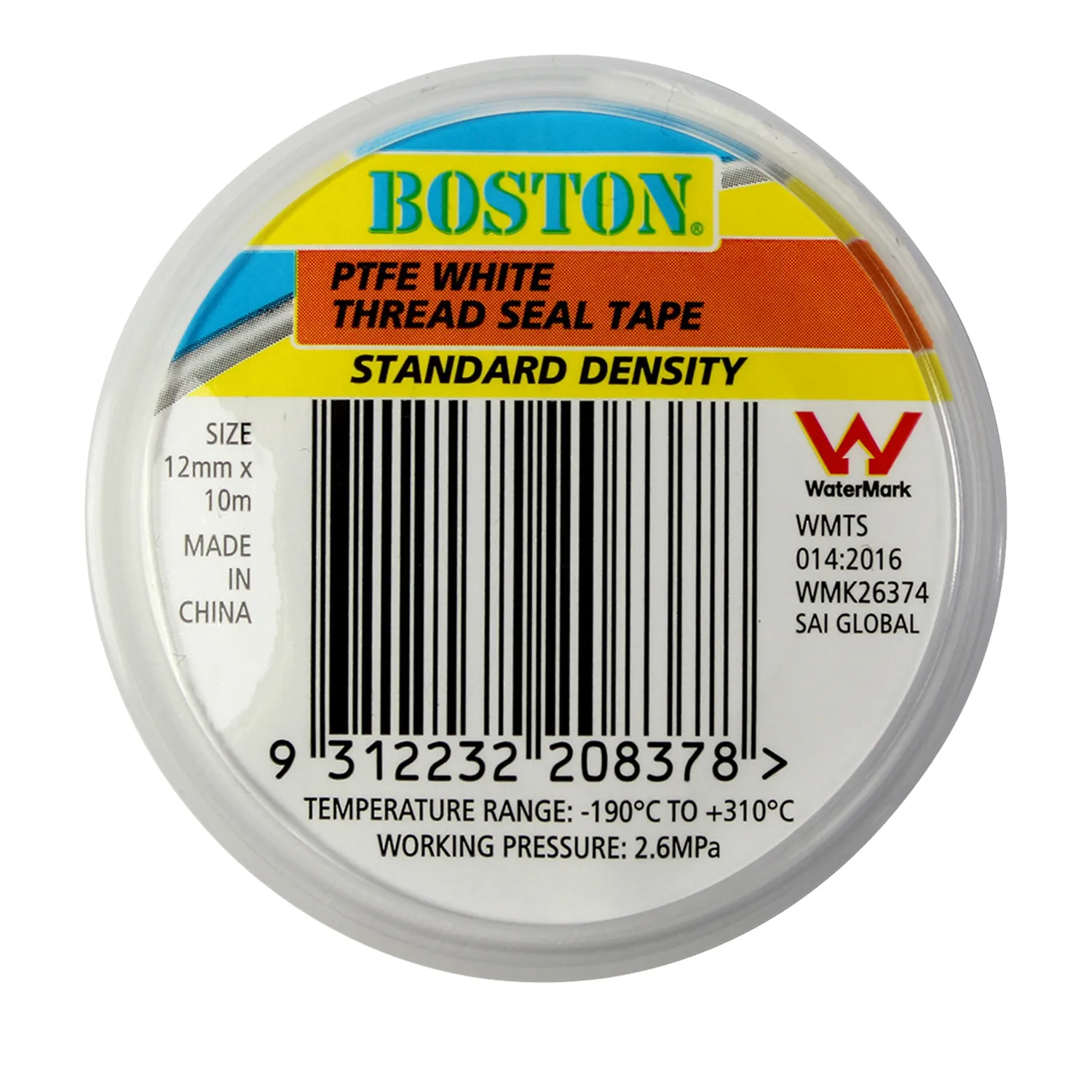 Boston® PTFE White Thread Seal Teflon Tape