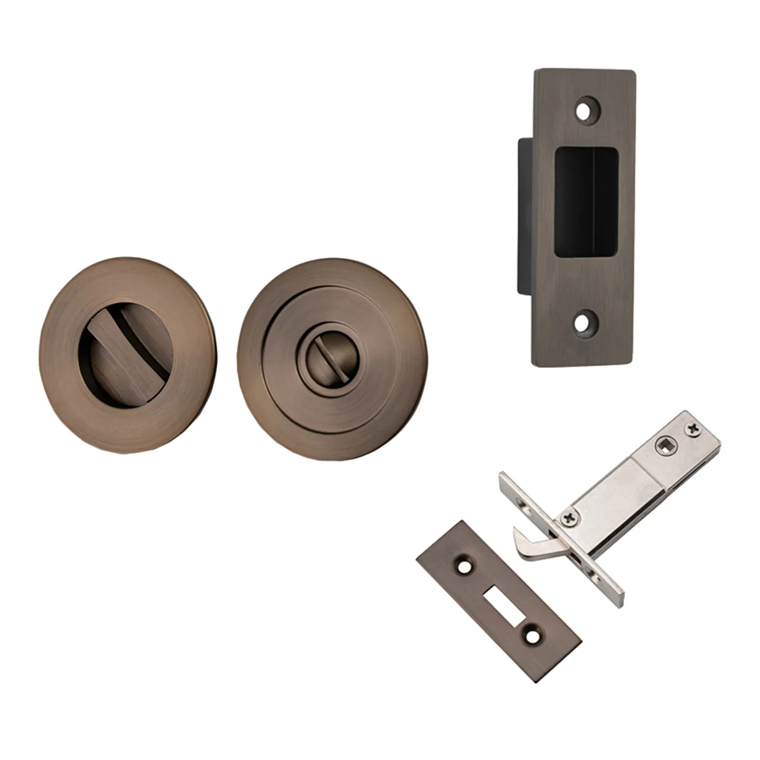 Iver Round Privacy Sliding Door Pull Set