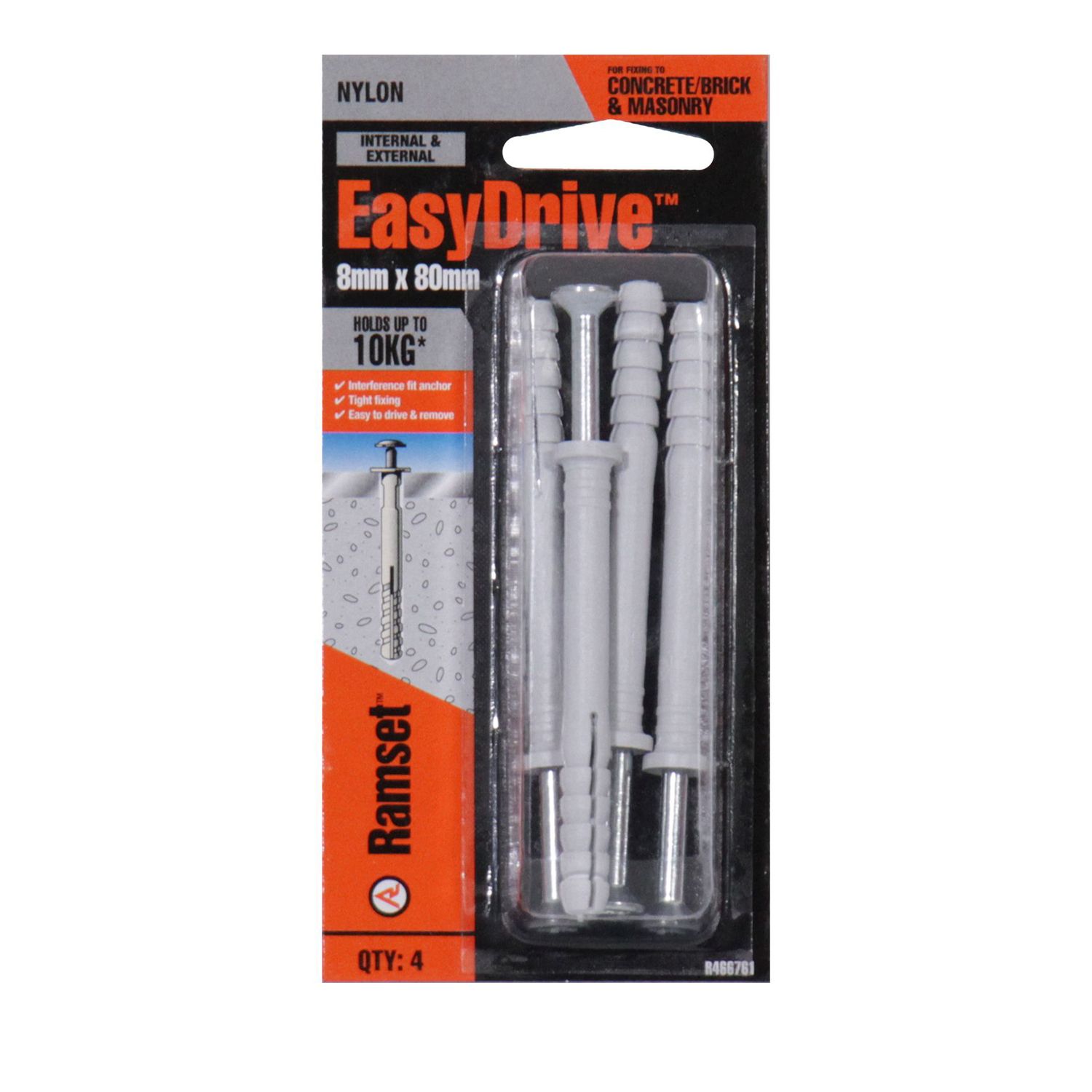 Ramset™ EasyDrive™ Anchor Zinc Plated Bowens