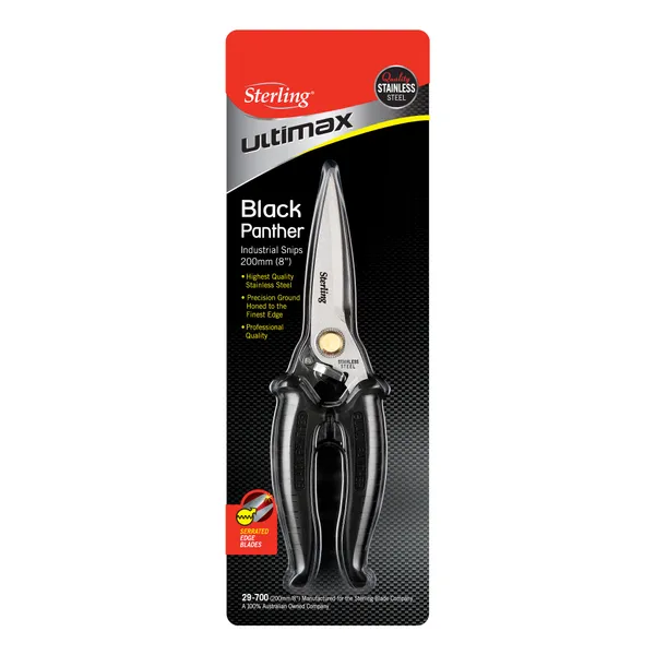 Sterling Black Panther Industrial Snips Black | Bowens