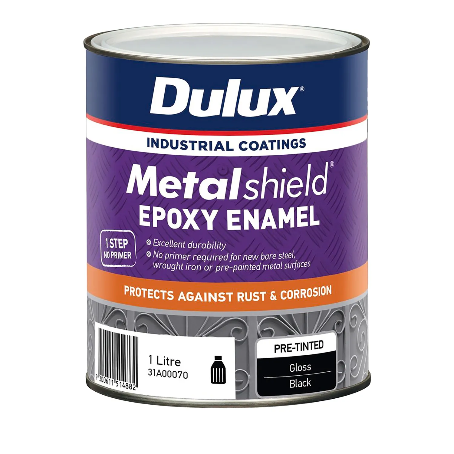 31A000701L_01_01_d215f43d61baae4804aaec50796340968d259677_1LMtlshldpxynmlGlssPntBlck Dulux® Metalshield® Epoxy Enamel Paint