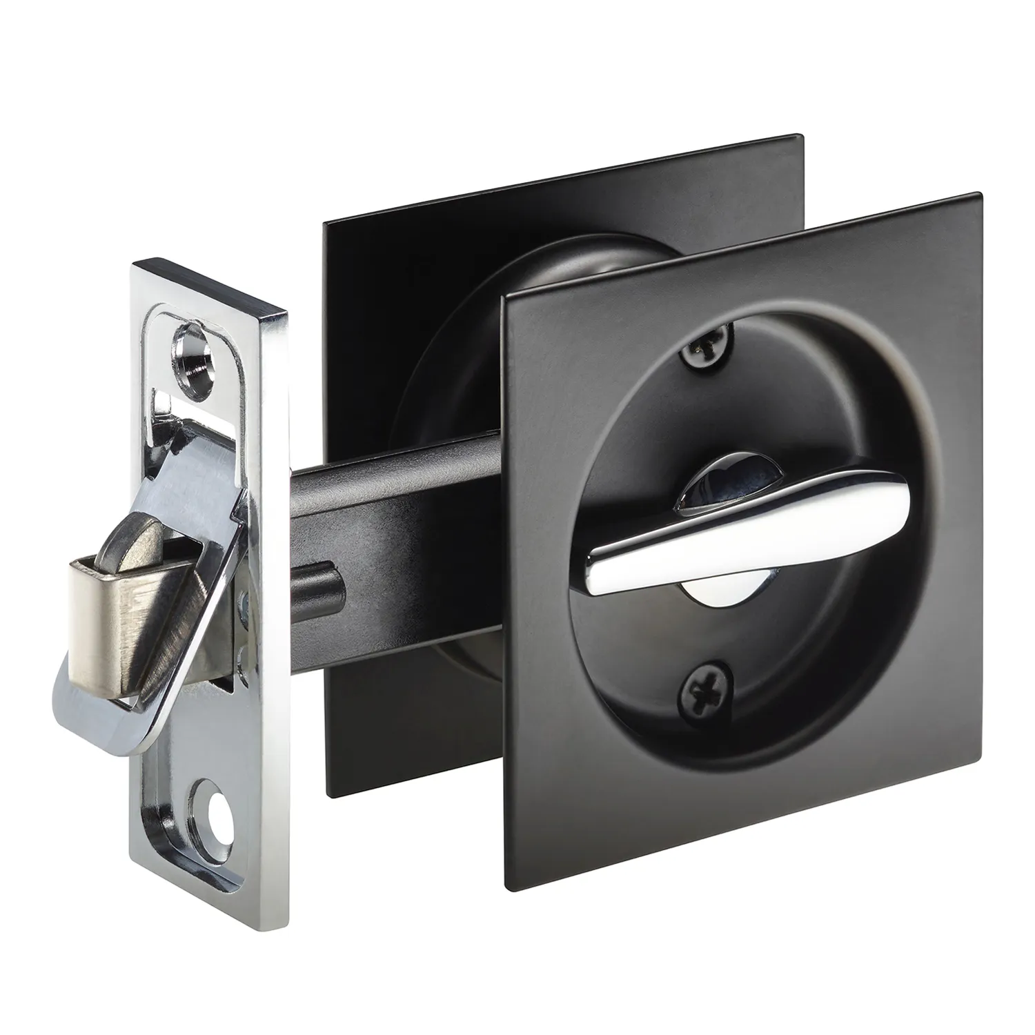Gainsborough Cavity Sliding Door Set Square Matt Black