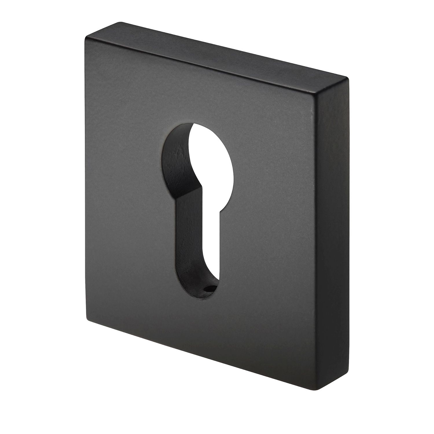 Gainsborough Euro Cylinder Escutcheon Square Matt Black Bowens