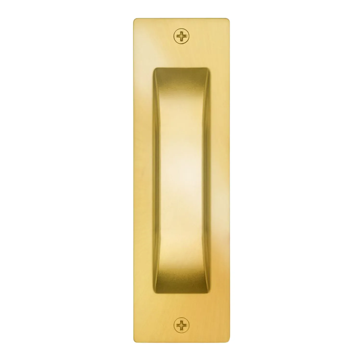 Gainsborough Rectangular Flush Pull Square End Satin Brass