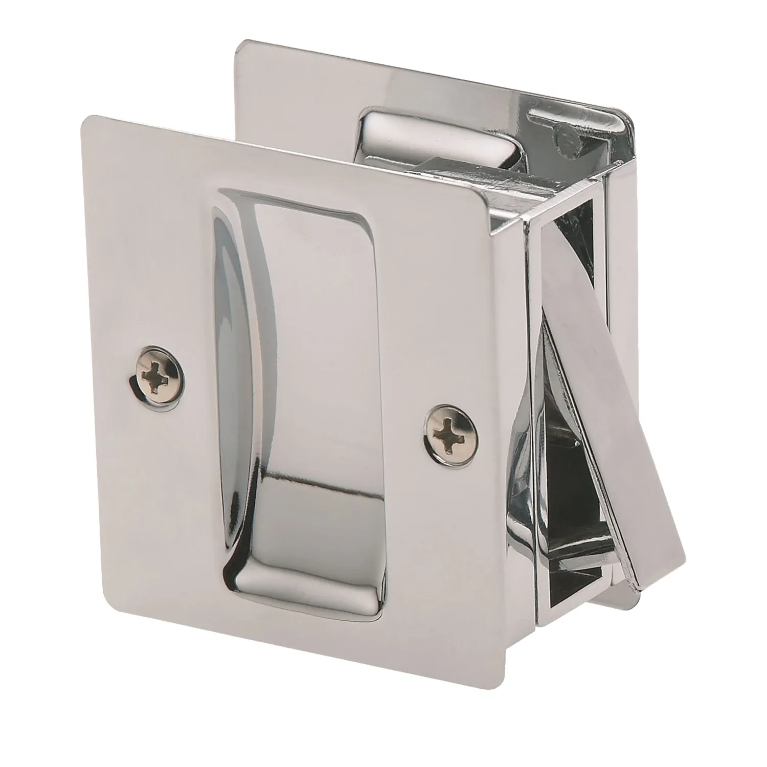 Gainsborough Cavity Sliding Door Set Rectangular Bright Chrome