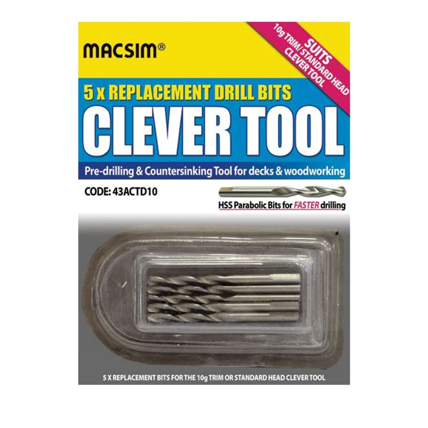Macsim® Clever Tool Replacement Drill Bits