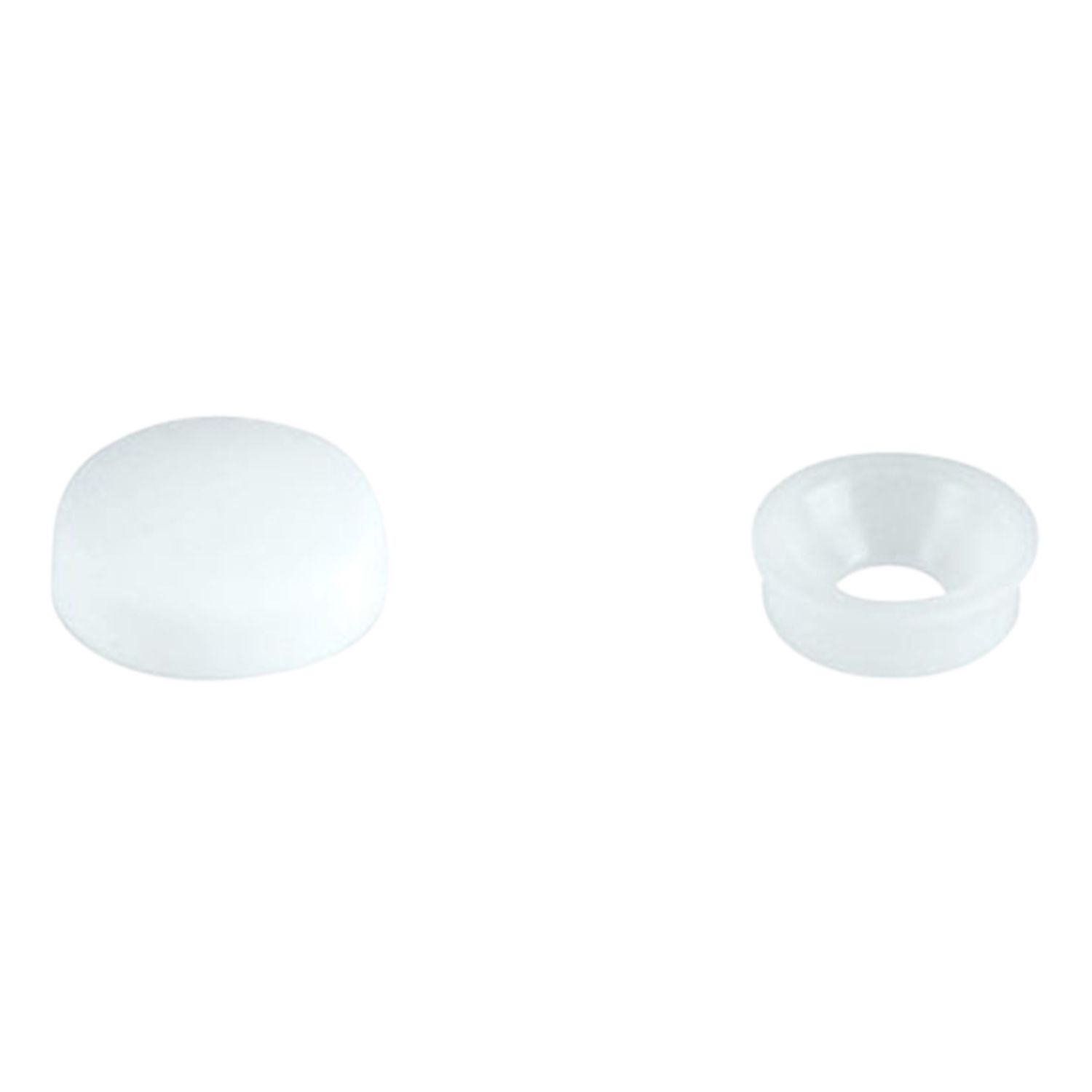 Romak Plastic Dome Screw Cap with Washers White | Bowens