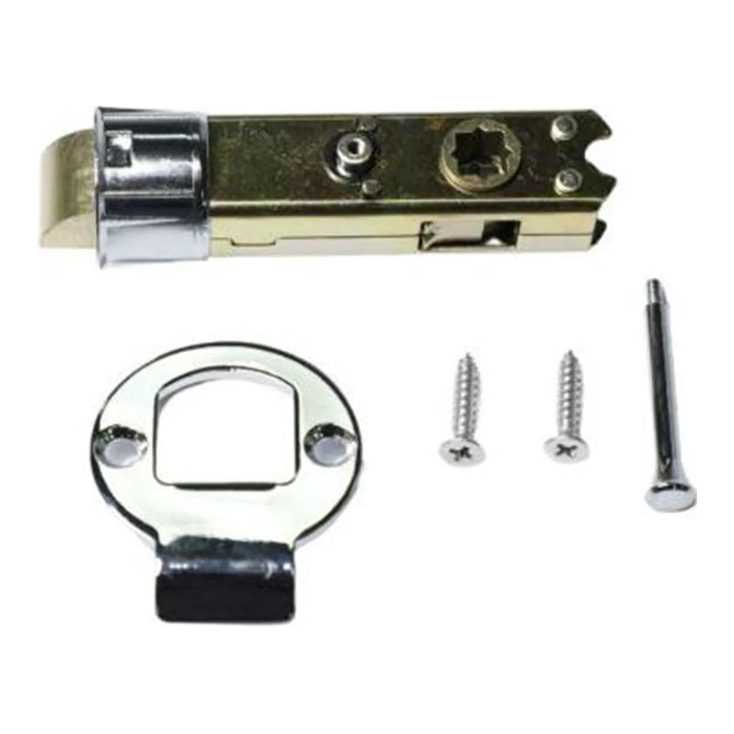 Lockwood 5200 Series Drive In Privacy Latch Round Strike Chrome Plated