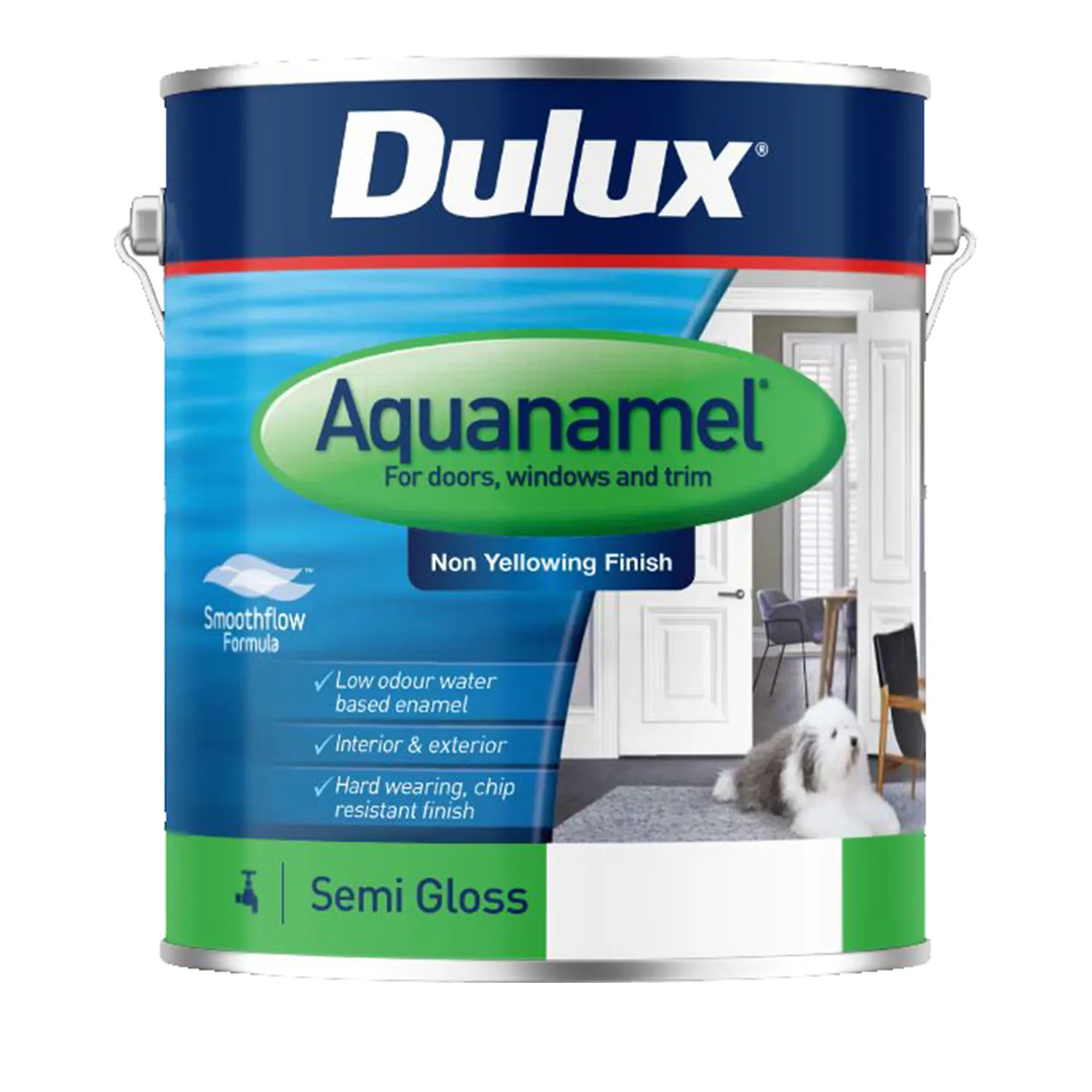 Dulux® Aquanamel® Water-Based Enamel Paint Semi-Gloss Ultra Deep Tint Base