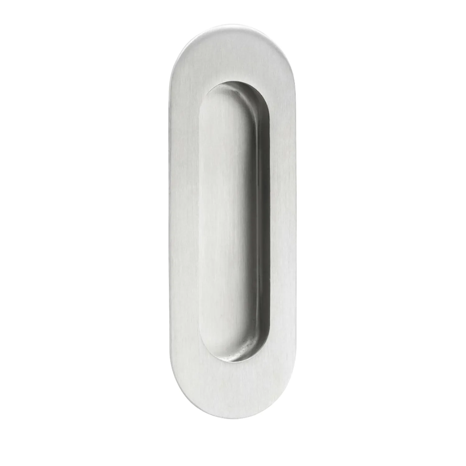 Lemaar Oval Flush Pull Satin Stainless Steel