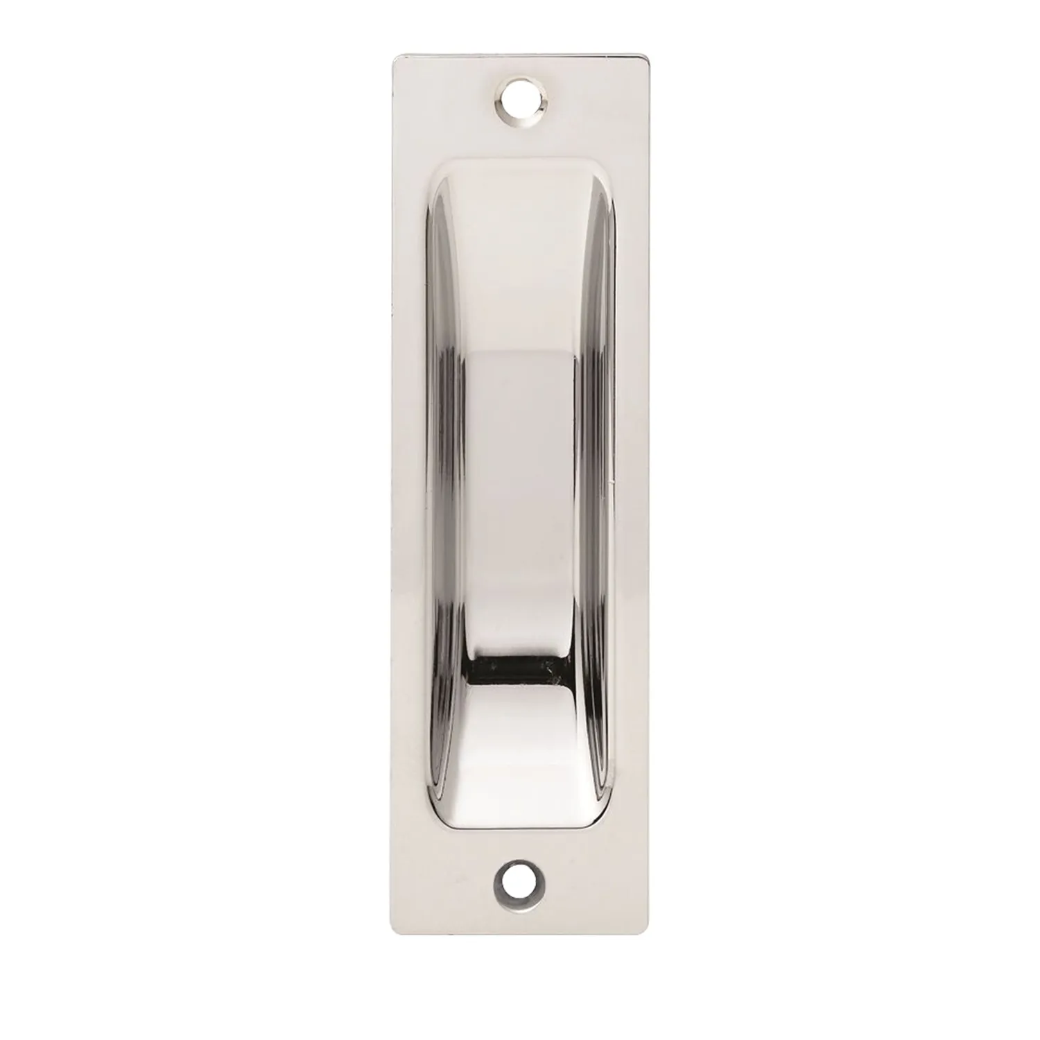Lockwood Rectangular Flush Pull Satin Chrome Pearl
