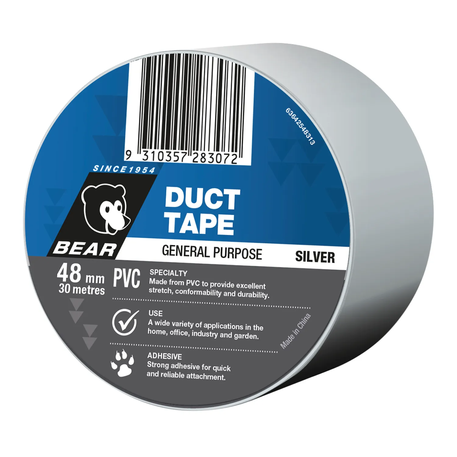 Bear PVC Duct Tape Grey