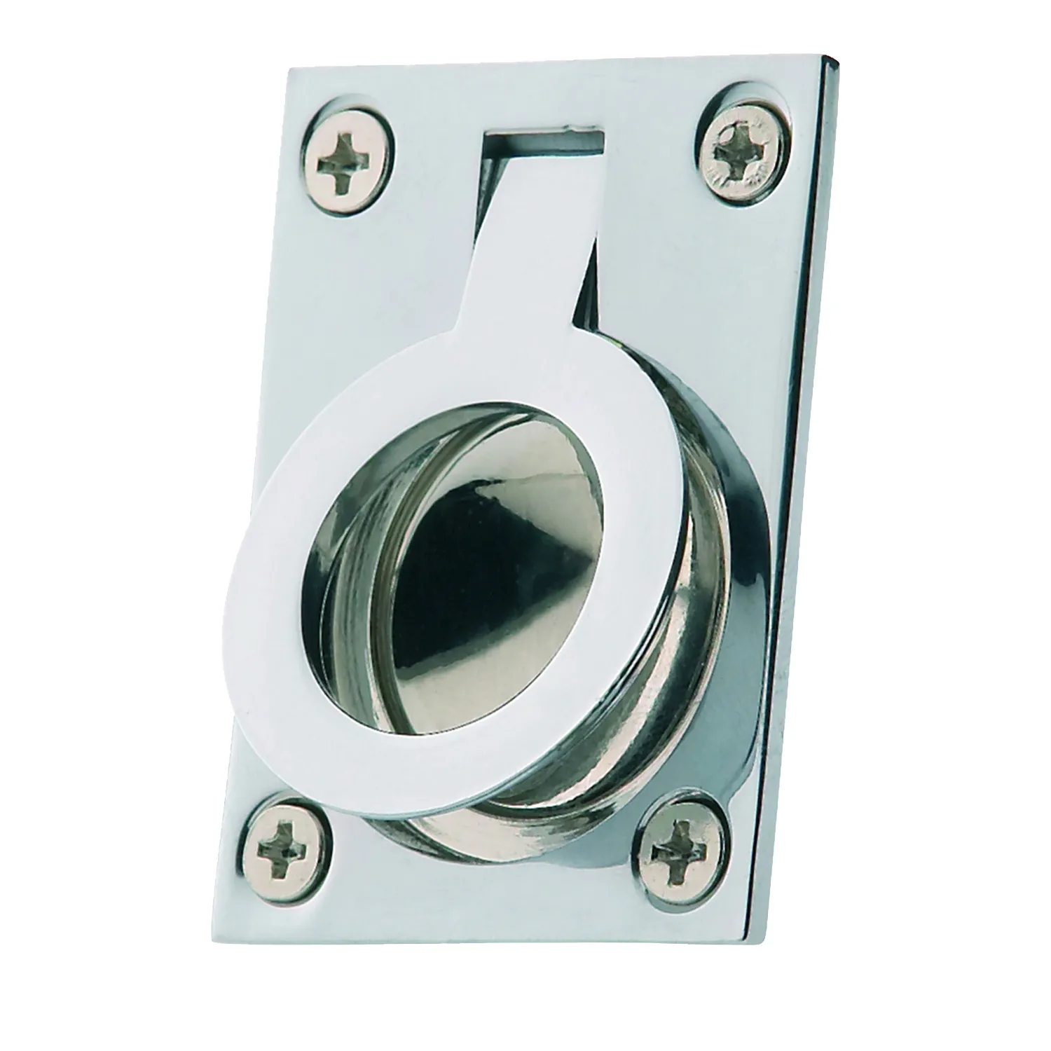 Gainsborough Ring Flush Pull Square Bright Chrome