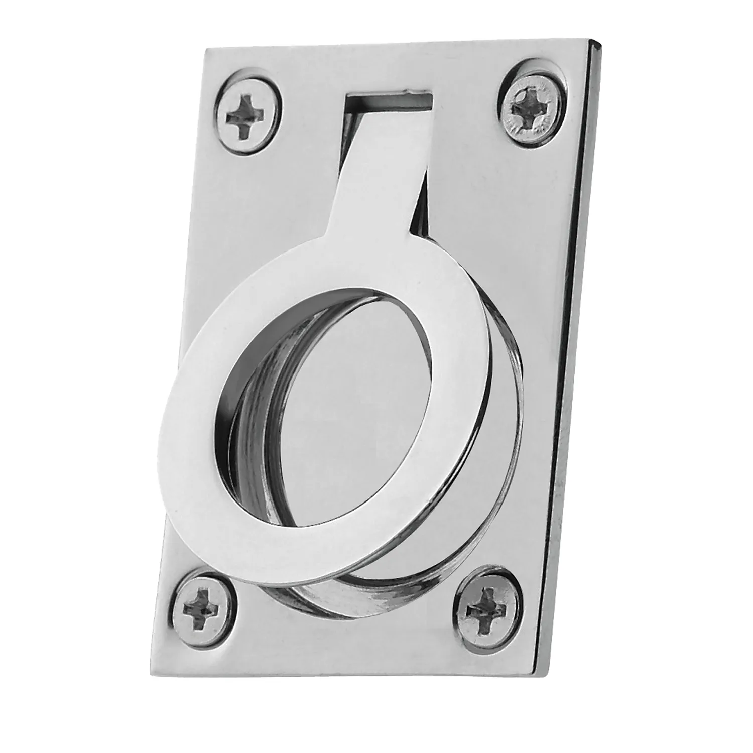 Gainsborough Ring Flush Pull Square Satin Chrome