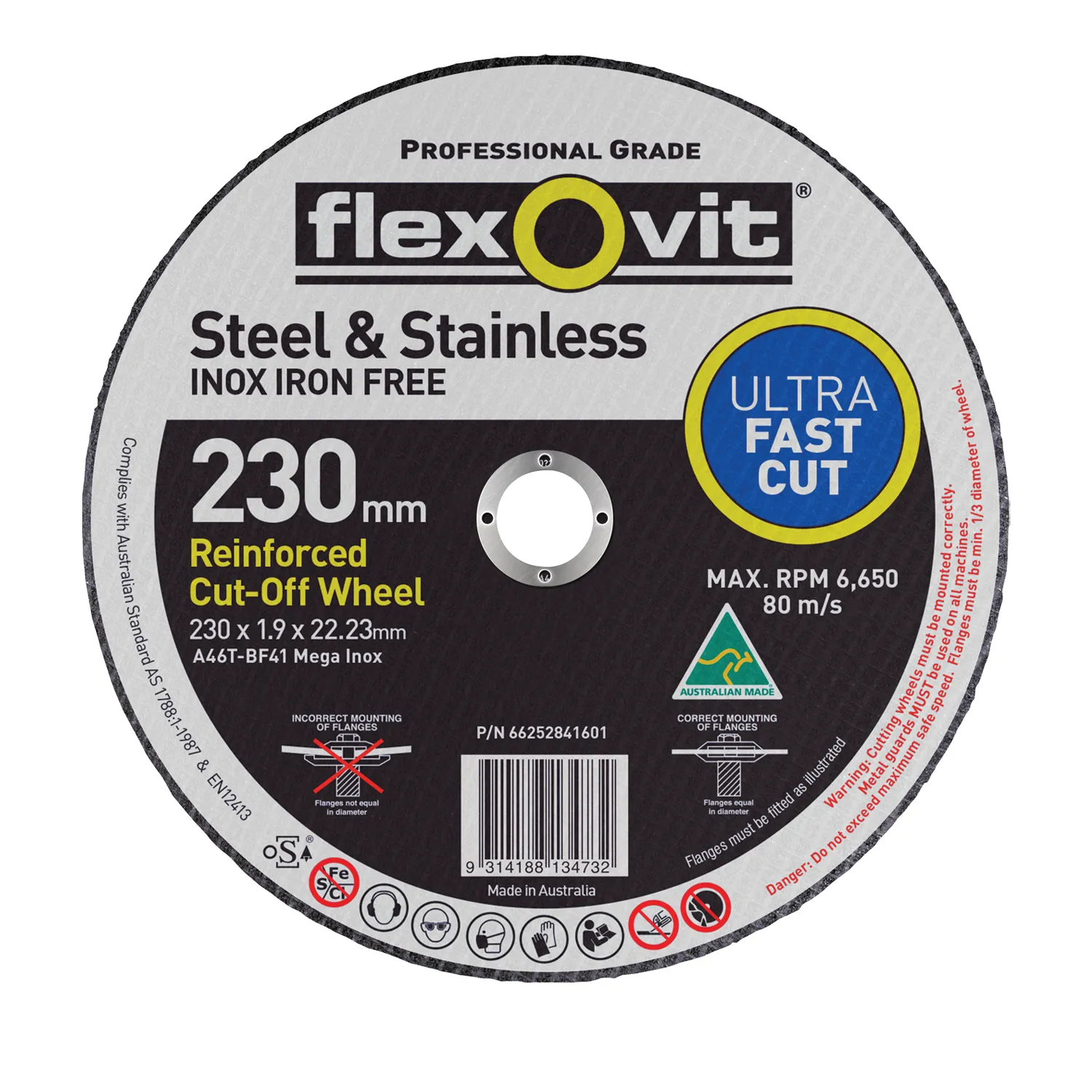 Flexovit® Inox Reinforced Cut Off Wheel