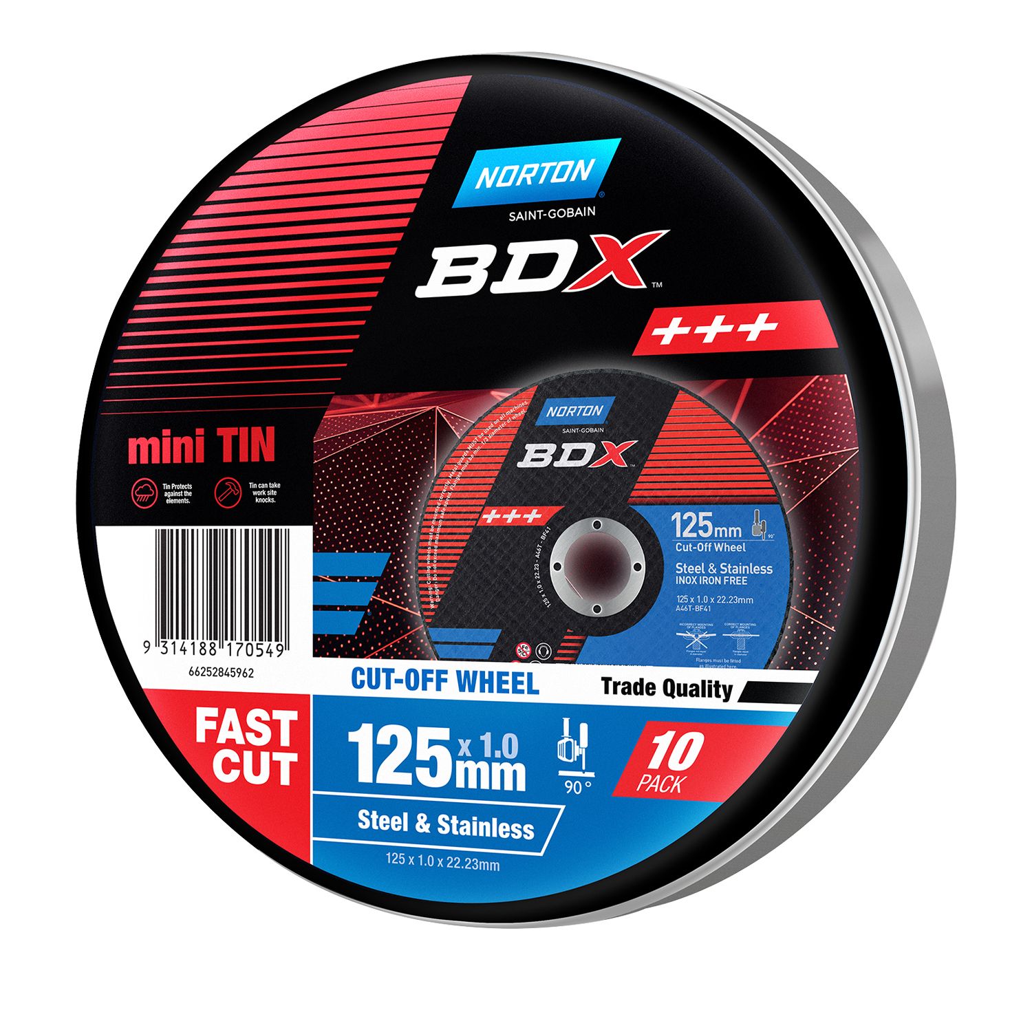 Norton® BDX Mini TIN Cut Off Wheel Bowens