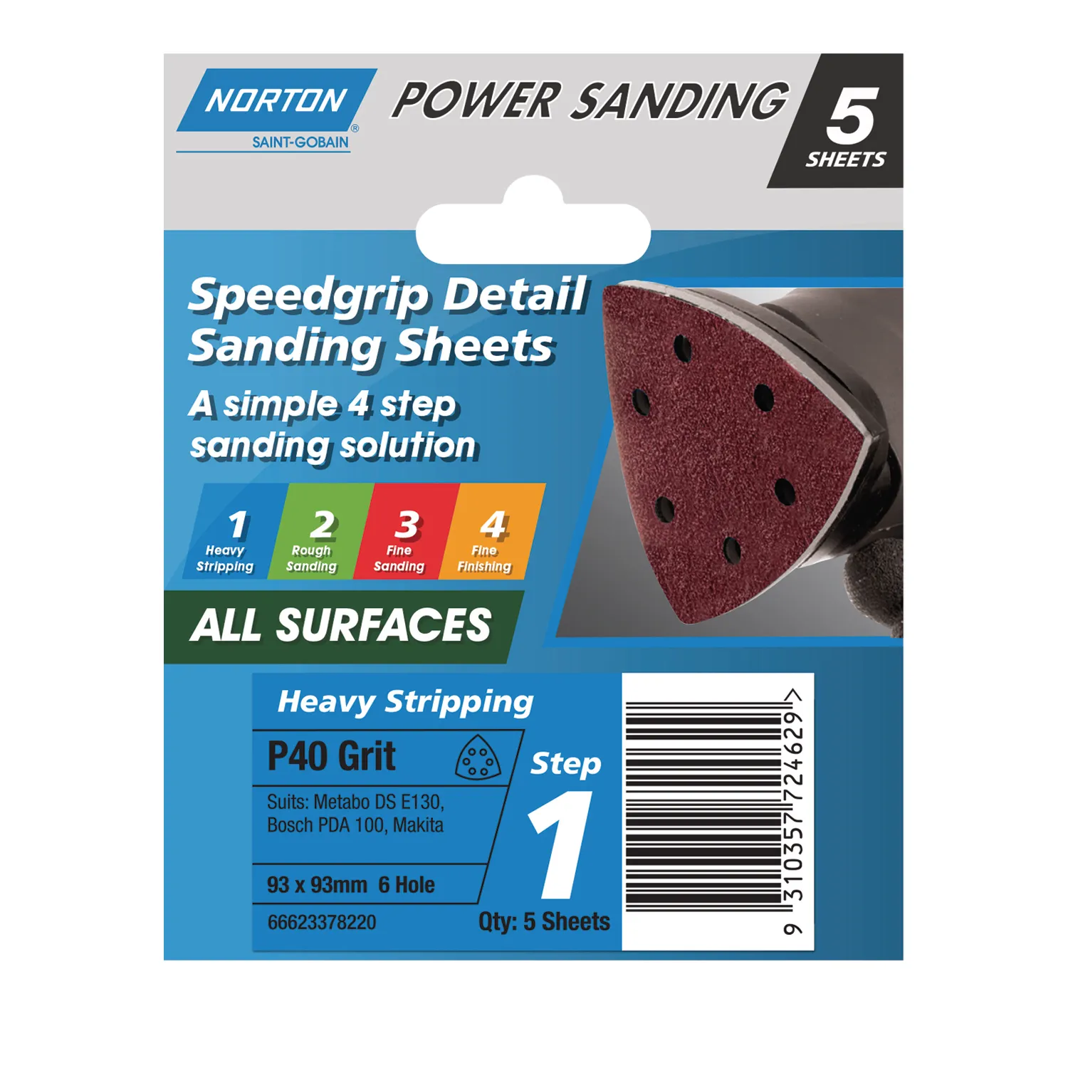 Norton® SpeedGrip All Surface Sanding Sheet