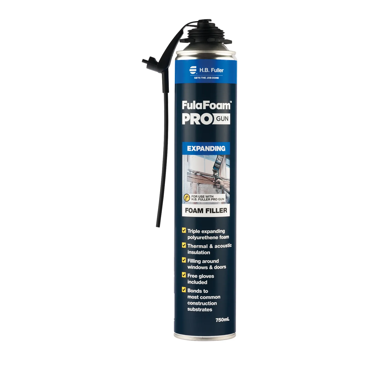 H.B. Fuller® FulaFoam™ Pro Gun Expanding PU Foam Filler