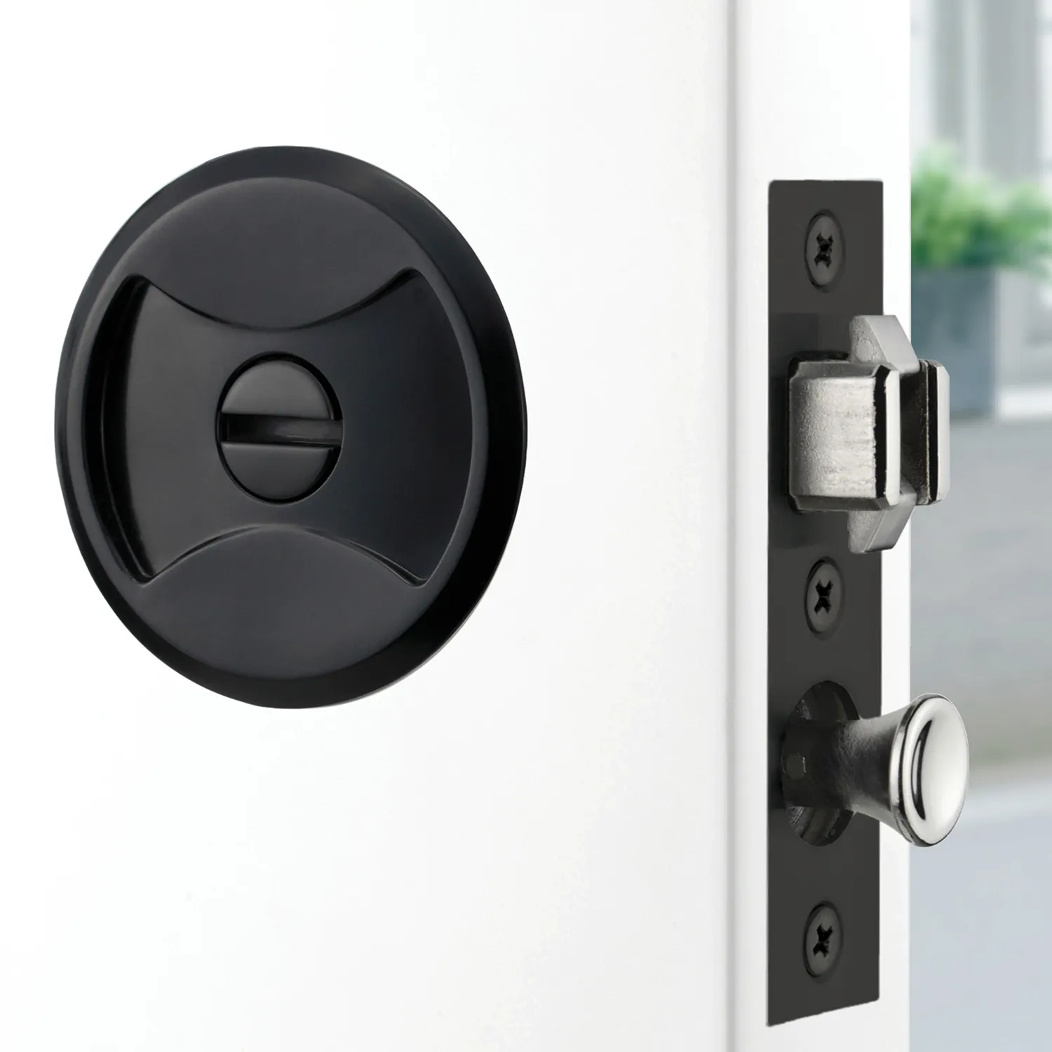 7400MBKDP_01_01_4cc59a7e872dcc54abc2fea28814d799ccf7f7da_7400MBKDP_0 Lockwood Symmetry® Cavity Sliding Door Set Matt Black