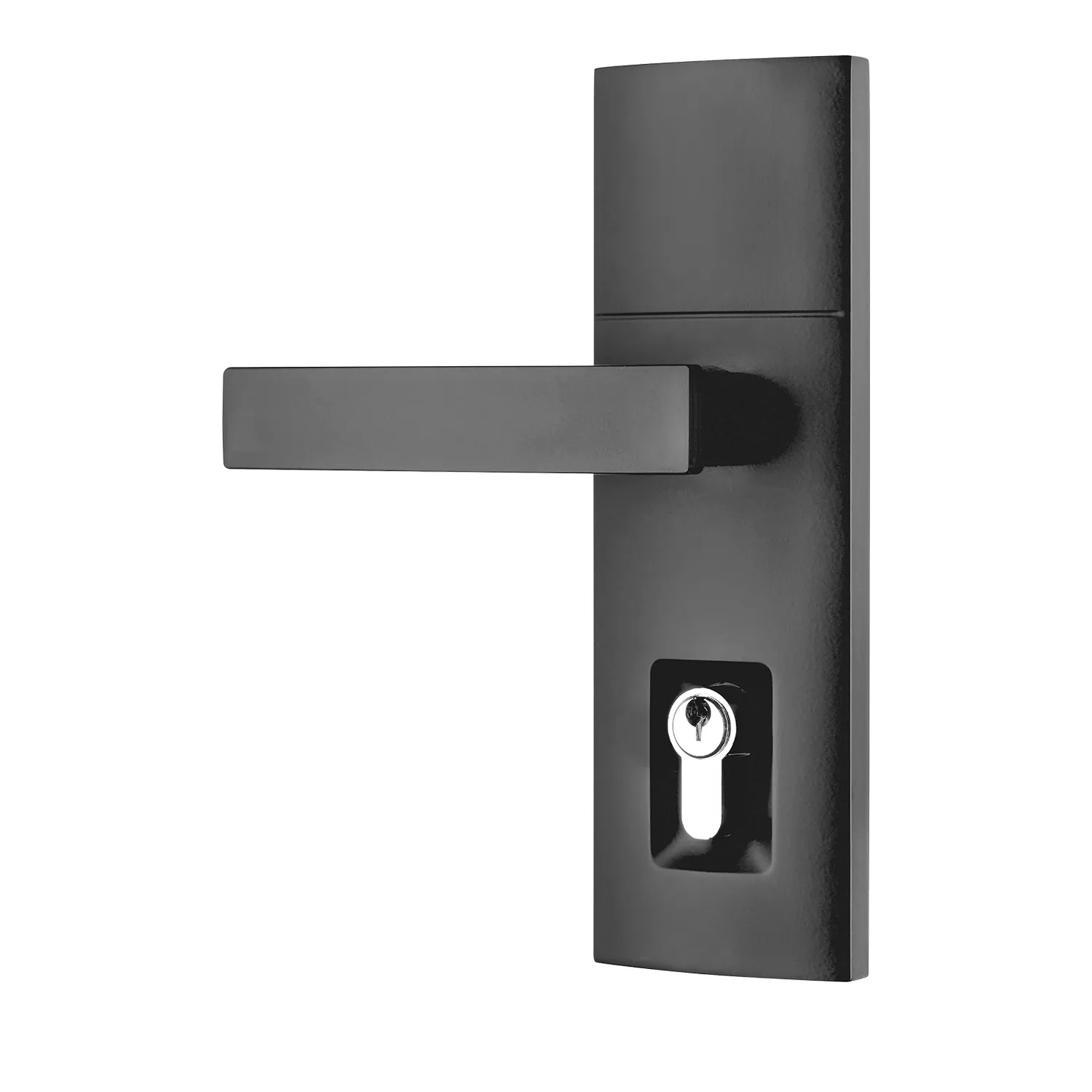 Gainsborough Trilock™ Contemporary Angular Entry Set Matt Black