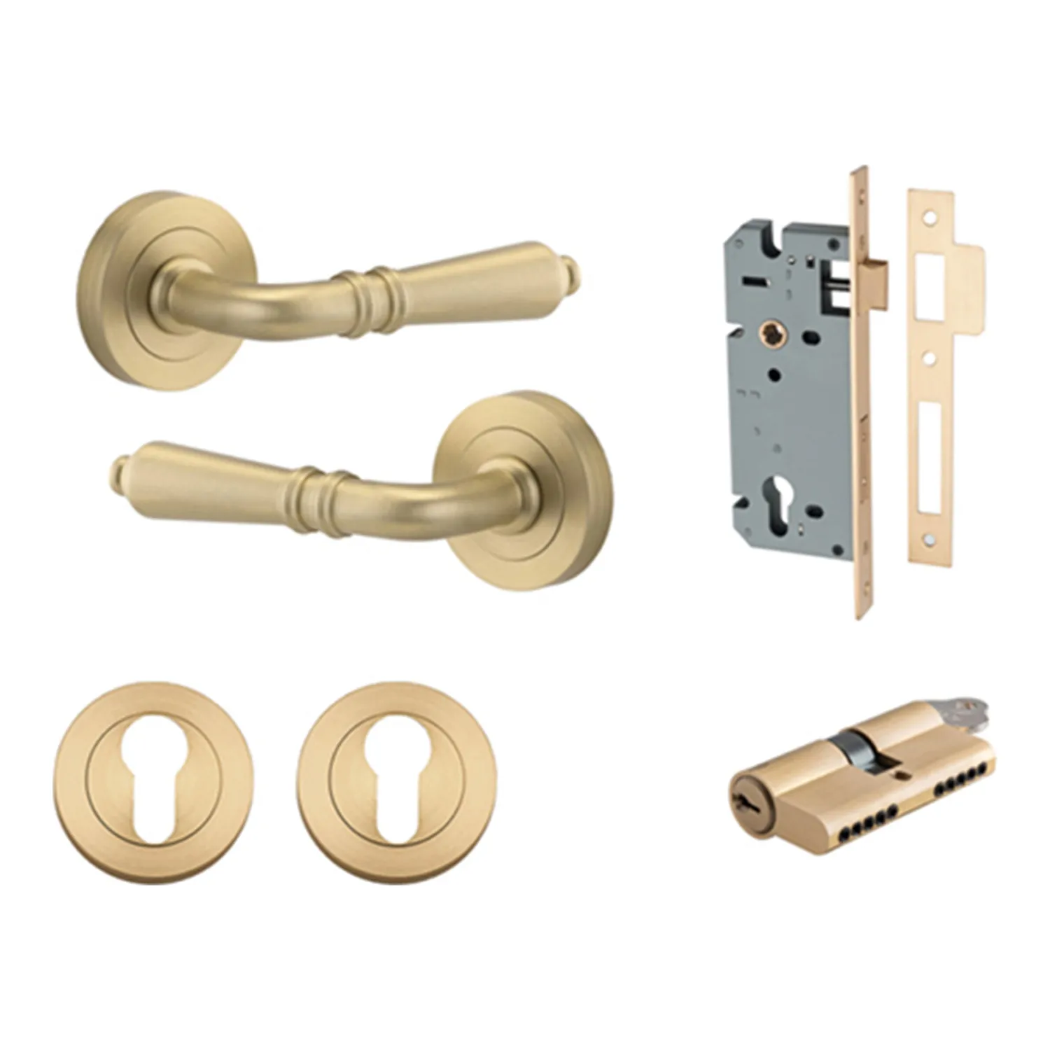 Iver Sarlat Entry Leverset with Round Rose