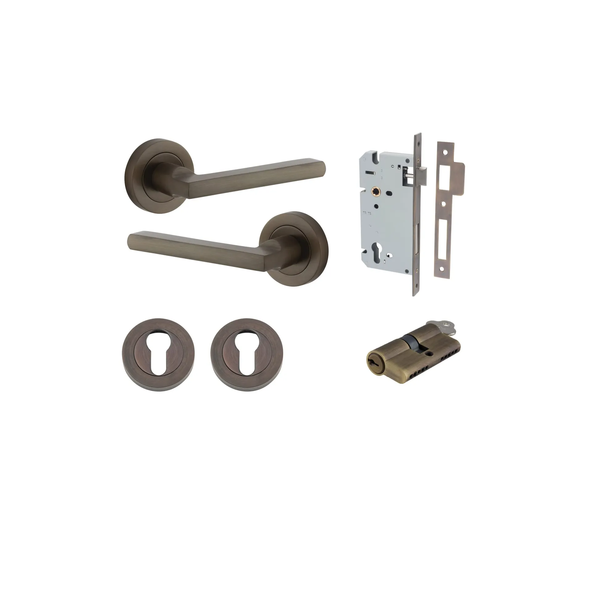 Iver Baltimore Entry Leverset with Round Rose