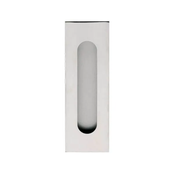 Gainsborough Rectangular Flush Pull with Round Ends Stainless Steel