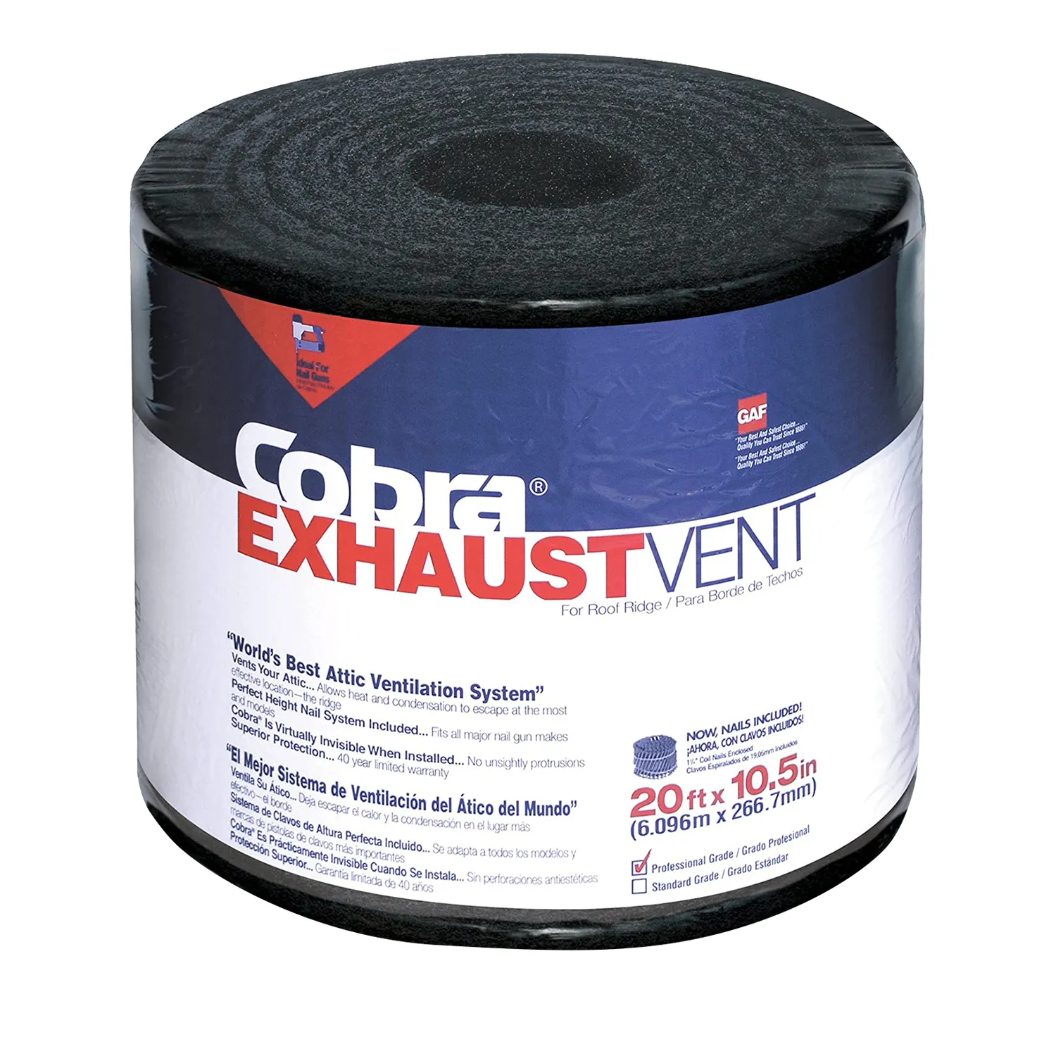 GAF Cobra® Exhaust Vent for Roof Ridge