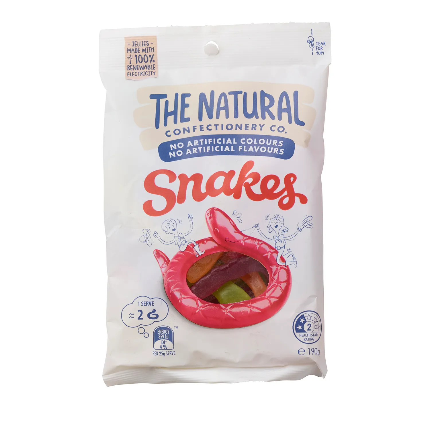 The Natural Confectionery CO. Snakes Jelly Lollies