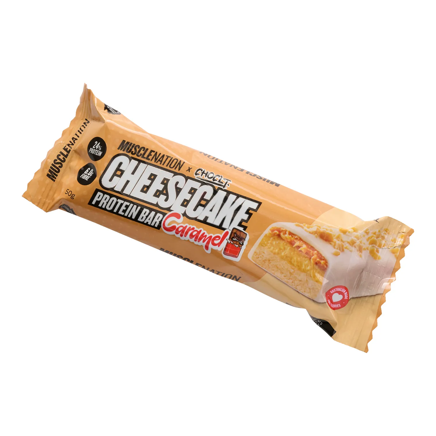 Muscle Nation X Choclt Cheesecake Protein Bar Caramel