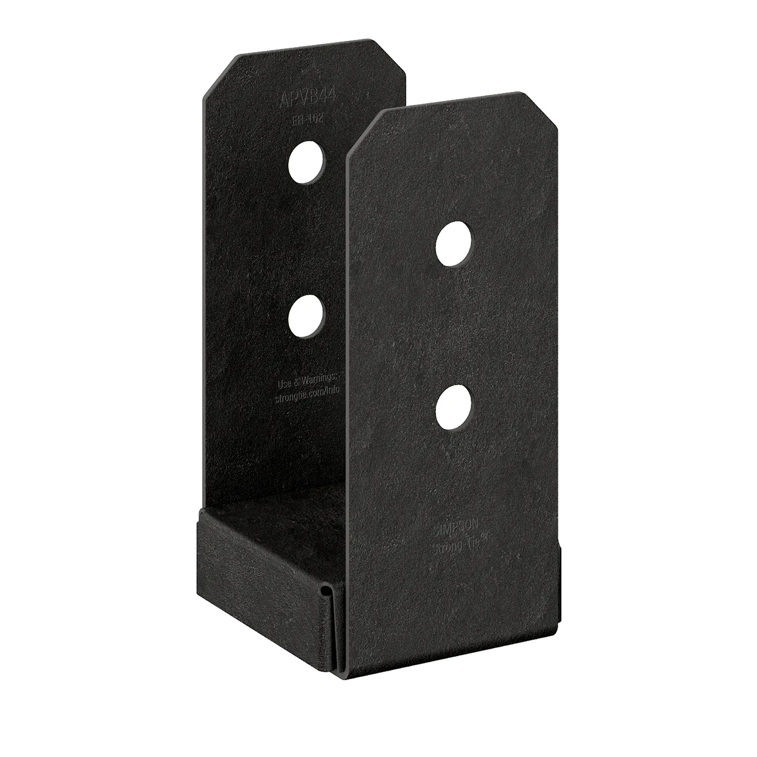 APVB90_01_01_4c80c80705831f8fd2f2e7598911e53139fed8cd_APVB90_a Simpson Strong-Tie® Outdoor Accents® Post Base Black Powdercoat