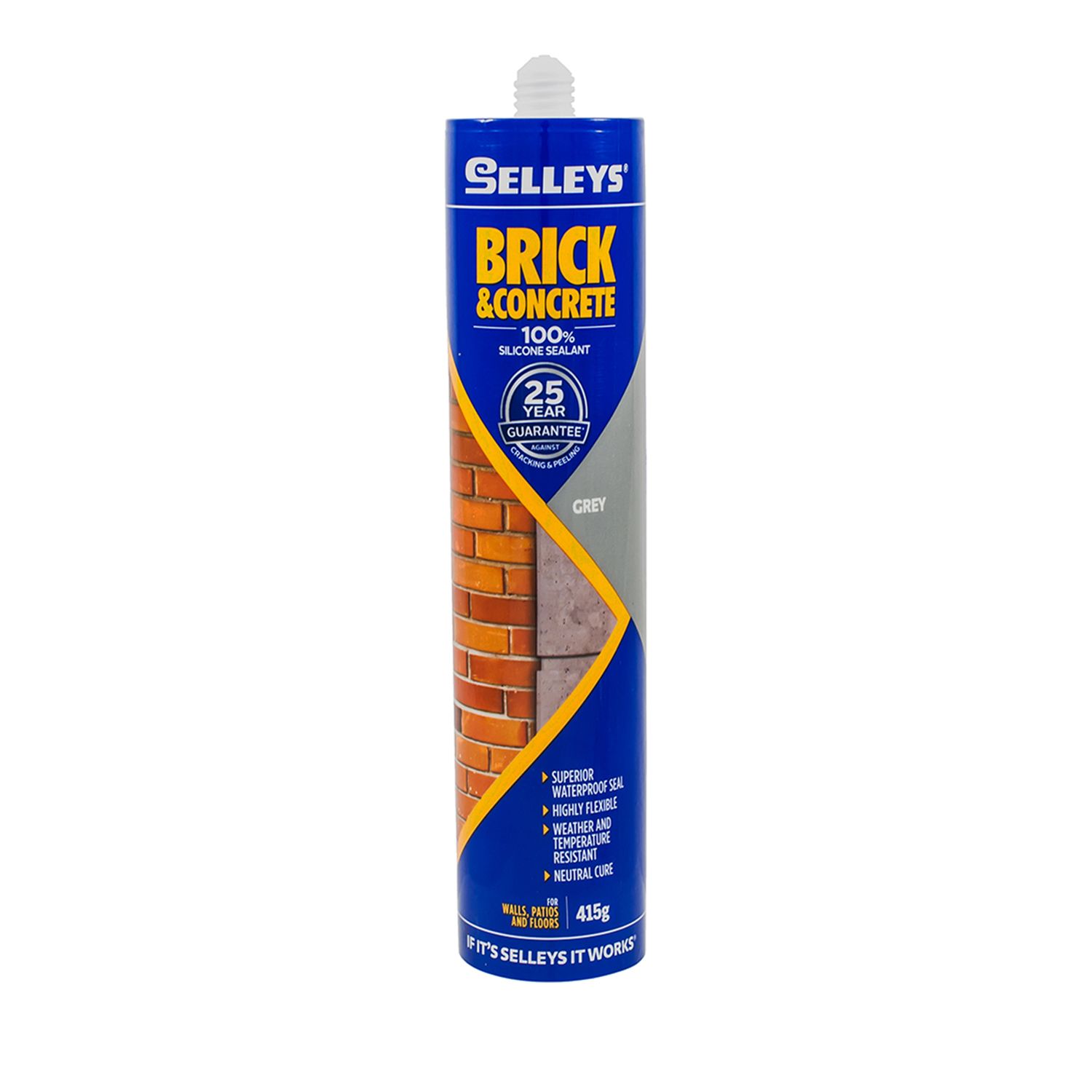 Selleys® Brick & Concrete Silicone Sealant Grey Bowens
