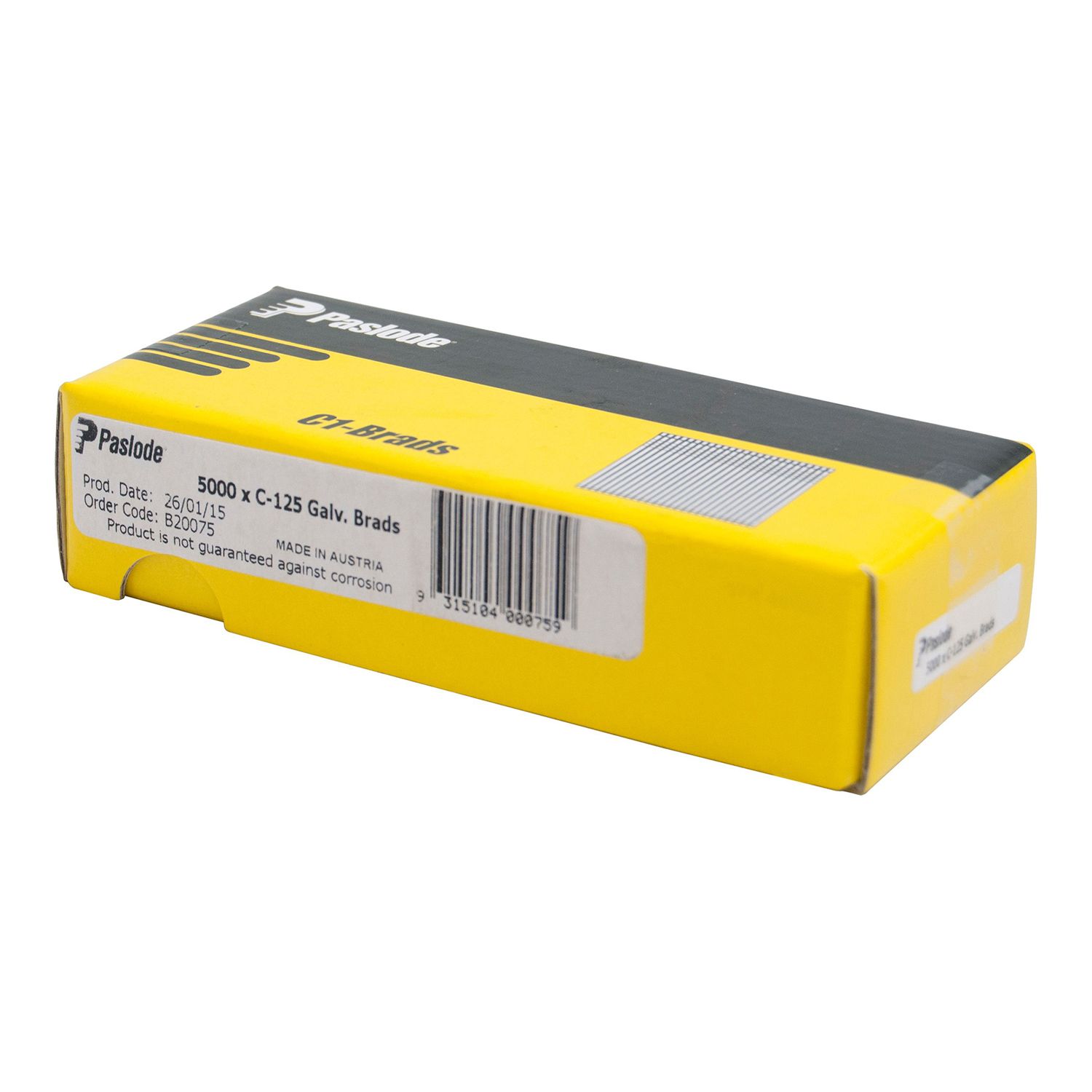 Paslode® C1 Series Straight Brad Nails Zinc Plated Bowens