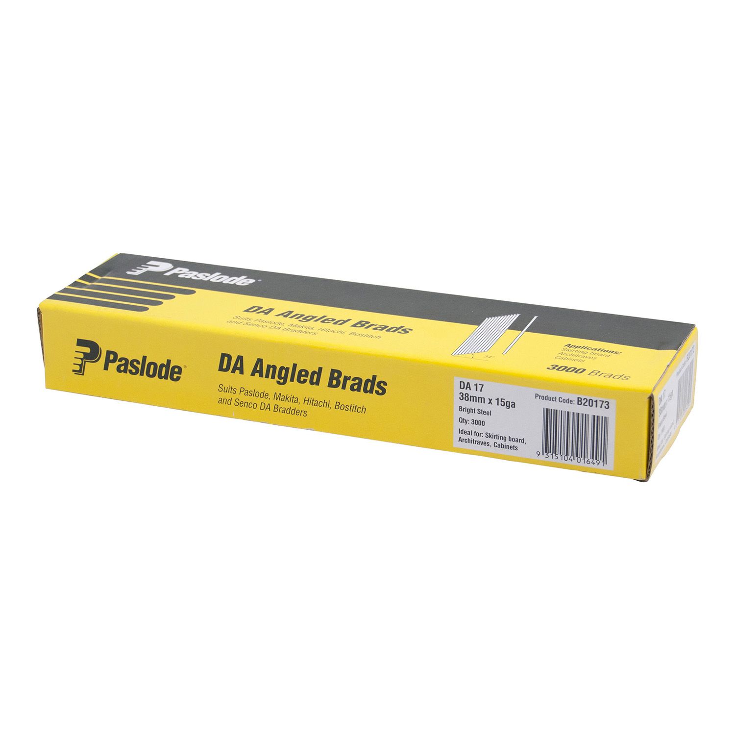 Paslode® Angled Brad Nails Bright Steel Bowens