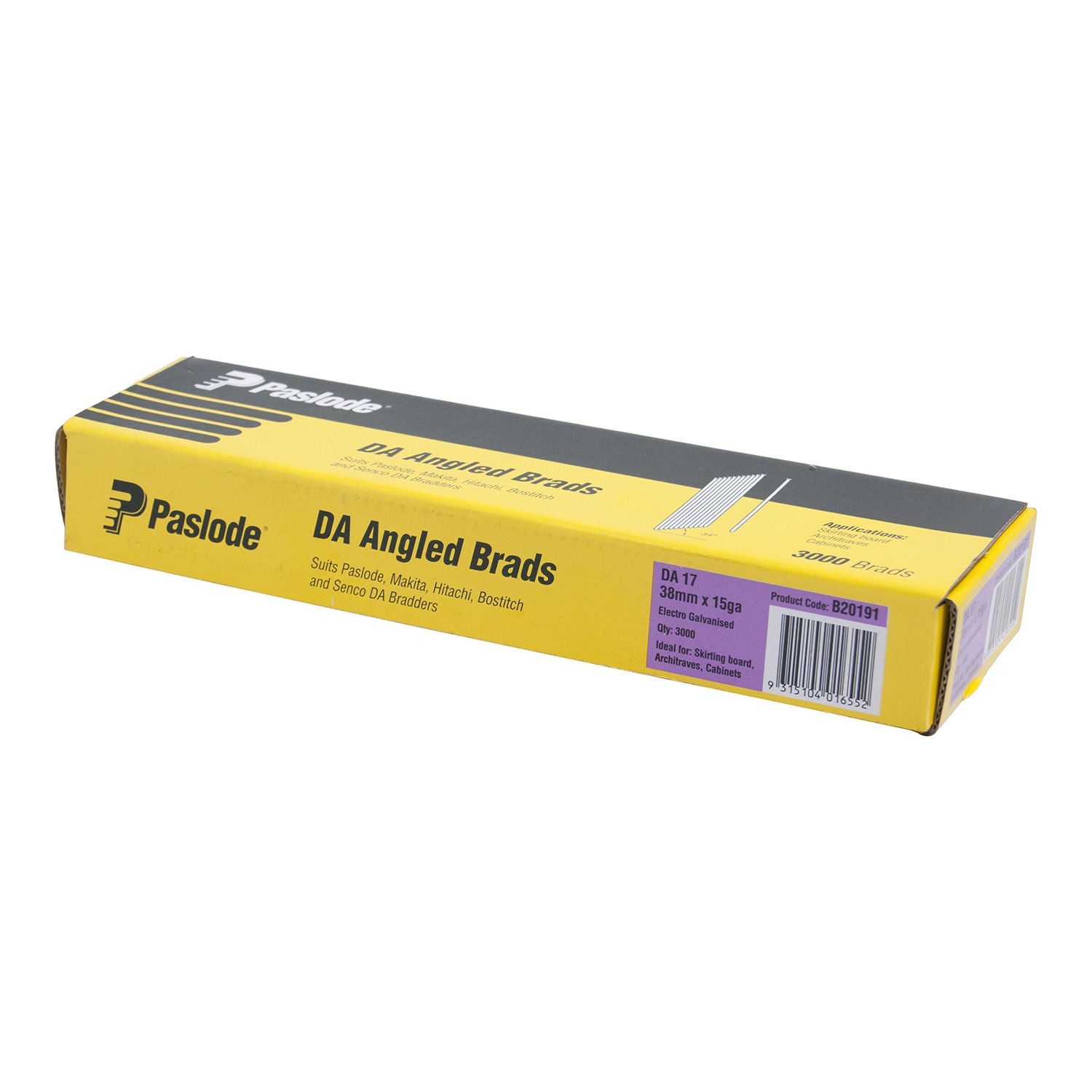 Paslode® DA Angled Brad Nails Electro Galvanised | Bowens