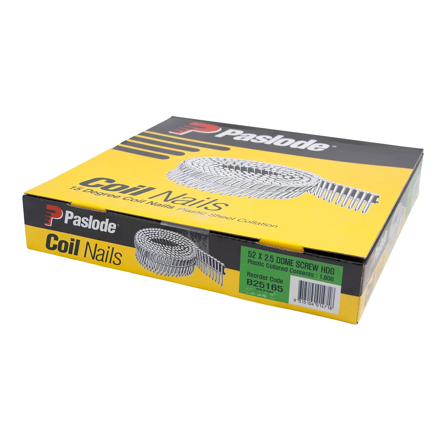 Paslode® Screw Shank Coil Nails 15° Plastic Collated Galvanised